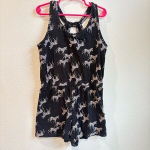 Old Navy Girls Black Zebra Print Sleeveless Romper Size M (8)